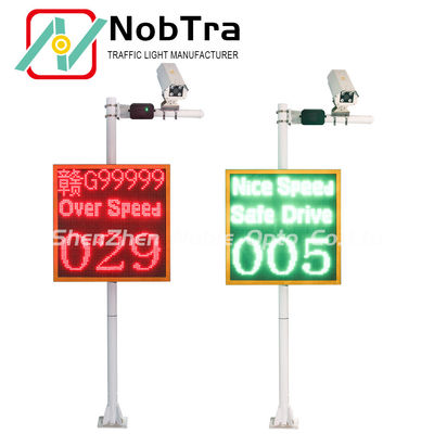 Speed Aware Radar Speed Signs Featuring 220VAC Hoop Install Mounting Designed for Speed Monitoring