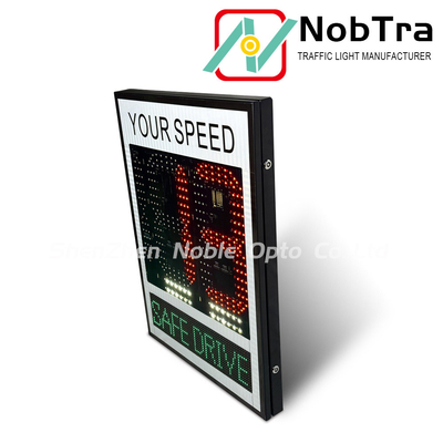 Bolted Installation Method Slow Down Speed Limit Signs Red And Amber Outdoor