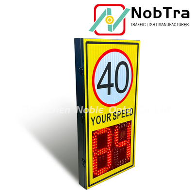 LED Display Type Solar Powered Radar Speed Signs with 140 Pcs LED Quantities MAX 36W